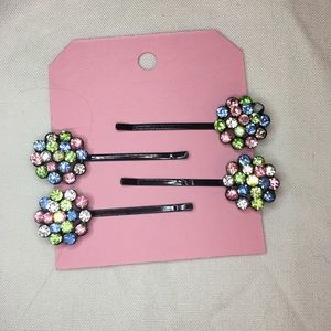 Multi-color rhinestone bobby-pins 4